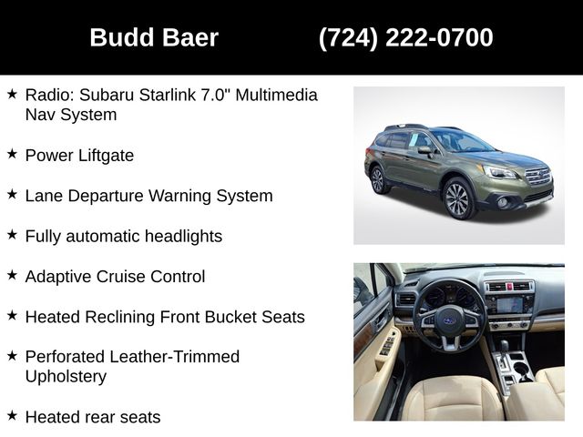 used 2016 Subaru Outback car, priced at $14,820