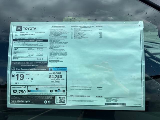 new 2025 Toyota Tundra car, priced at $45,765