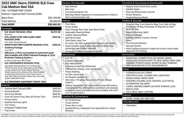 used 2022 GMC Sierra 2500HD car, priced at $46,999