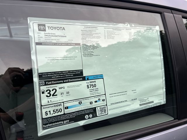 new 2026 Toyota Corolla Cross car, priced at $27,426