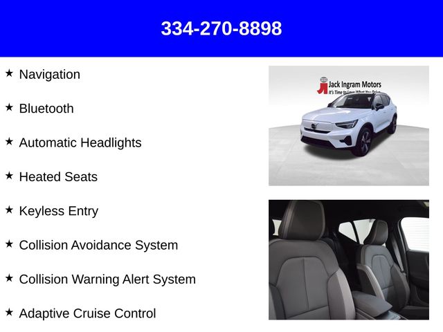 used 2023 Volvo XC40 Recharge Pure Electric car, priced at $39,797