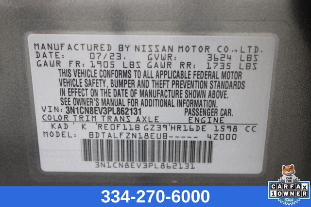 used 2023 Nissan Versa car, priced at $17,900