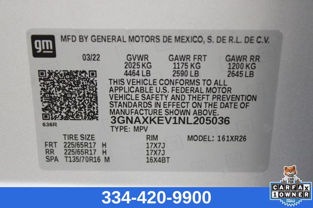 used 2022 Chevrolet Equinox car, priced at $19,999