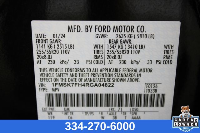 used 2024 Ford Explorer car, priced at $35,999