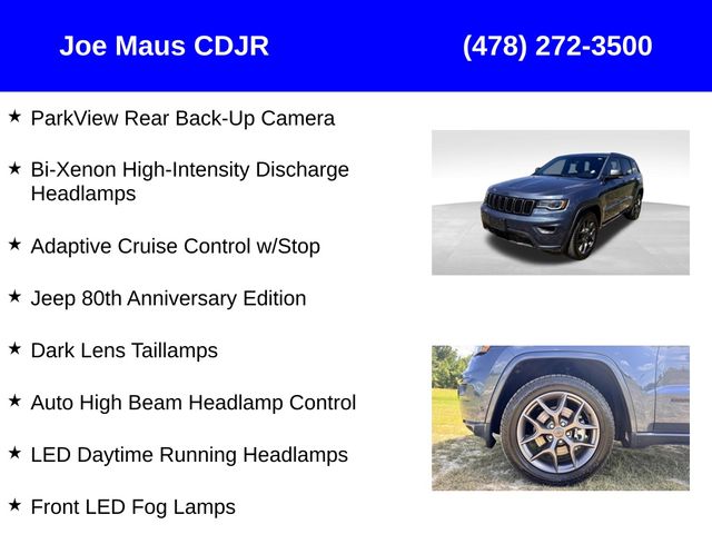 used 2021 Jeep Grand Cherokee car, priced at $25,787