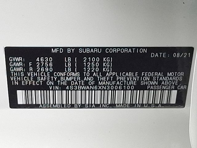 used 2022 Subaru Legacy car, priced at $23,956